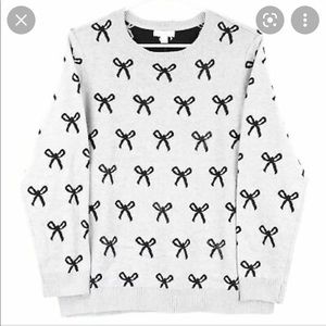 Charter Club Embellished Bow Sweater, S